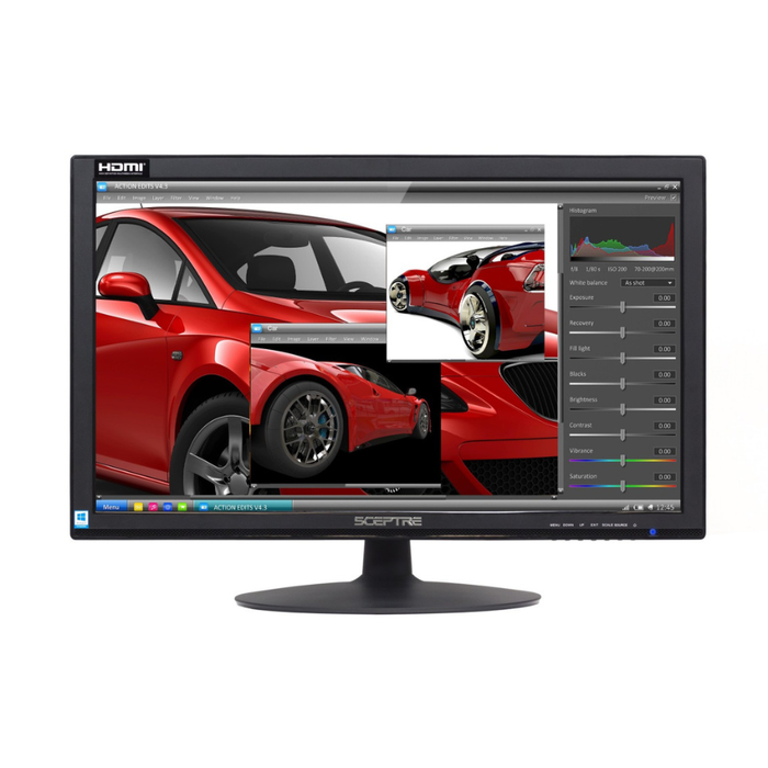 Sceptre 24" (E248W-19203S) 75Hz Full HD 1080P LED Monitor Brushed Black (New)