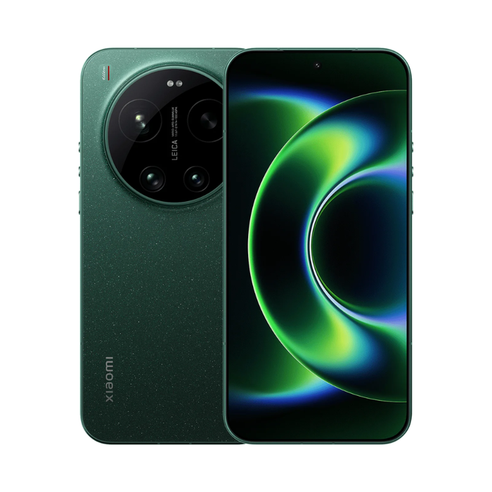 Starlit green smartphone with rear camera module and green front display