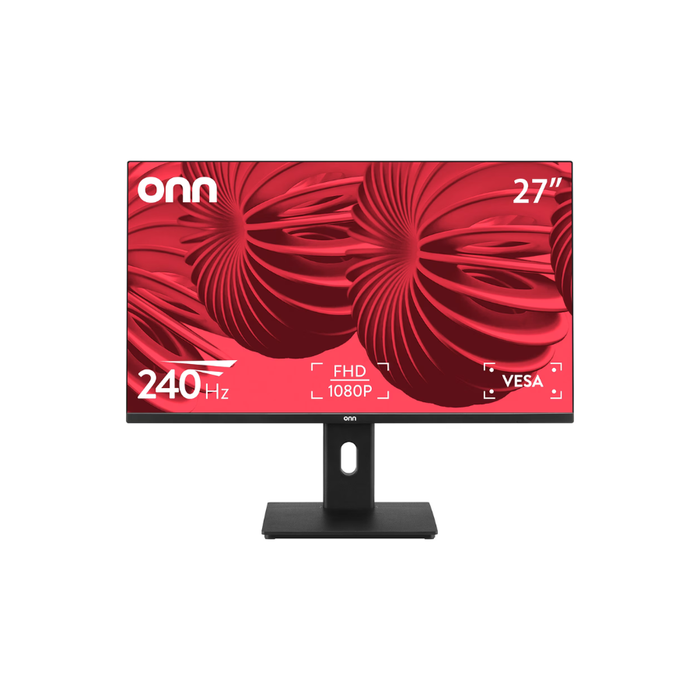 Onn 27" Gaming Monitor FHD (1920 x 1080p) 240Hz 1ms AMD FreeSync with Cables Black (New)