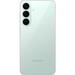 Samsung 5G smartphone in pistachio, back view with triple rear camera lenses