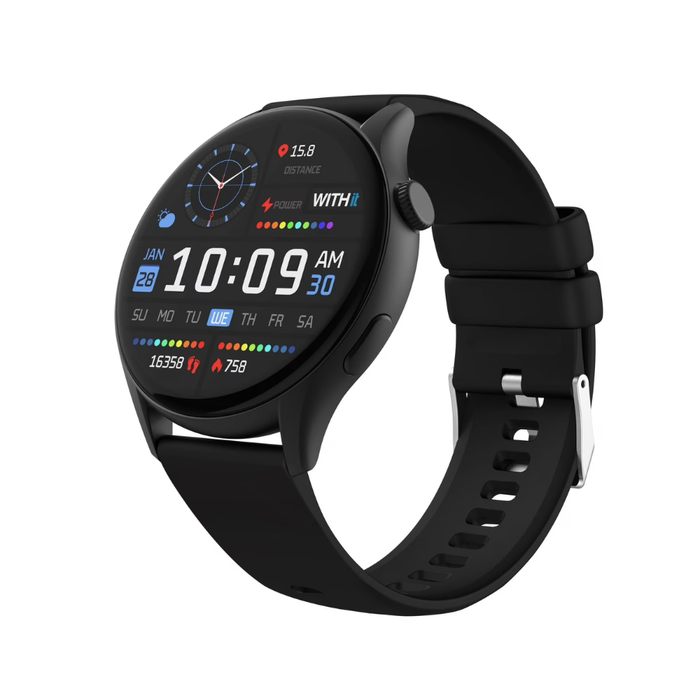 WITHit Deca Smartwatch (42-9000BKBKW) AMOLED 1.43" Black (NEW)