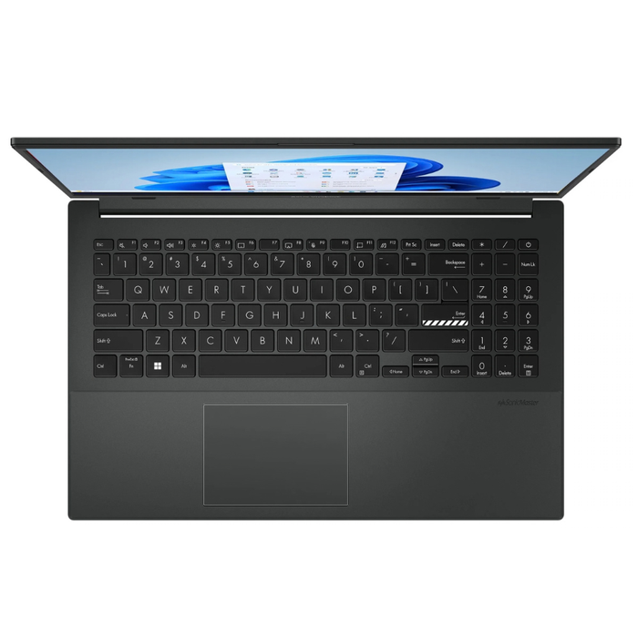 Tastaturansicht Vivobook Go 15, dunkles Gehäuse, Touchpad, QWERTZ-Tasten