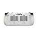 Glacier White Legion Go S handheld gaming controller back with vented grille