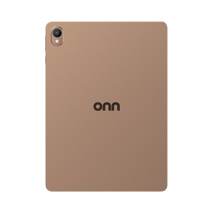 Onn 11-inch tablet back, mocha finish with dual camera module