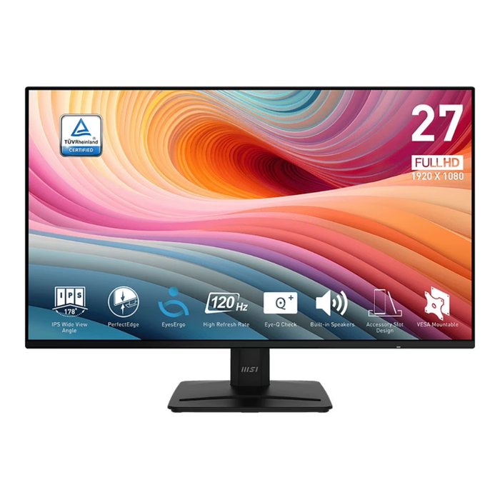 27" schwarzer Office-Monitor mit 120Hz Adaptive-Sync und 1ms, Standfuß