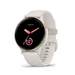 Garmin Vívoactive 5 GPS smartwatch, ivory strap, pink 10:10 dial screen