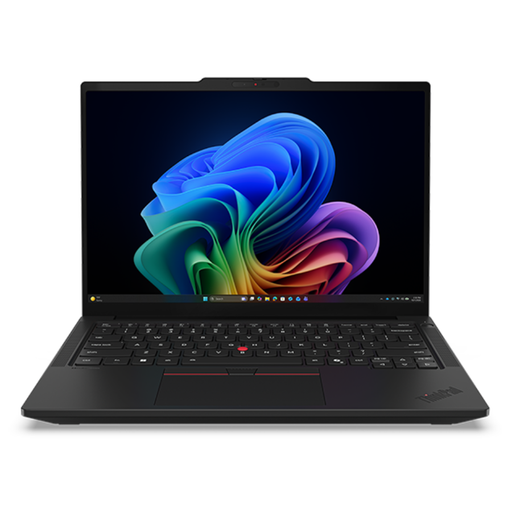 Black 14-inch ThinkPad laptop with open display and full keyboard