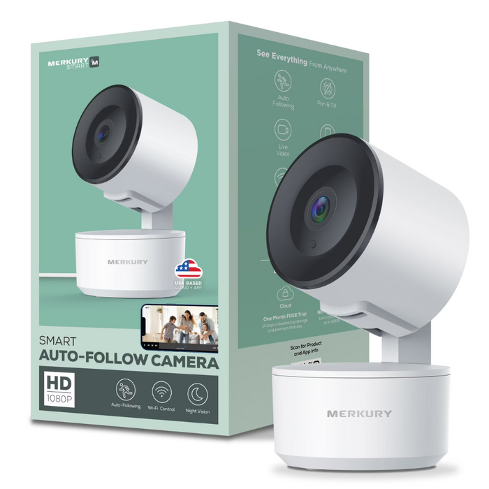 Merkury Smart Indoor Camera 1080p (MI-CW054-199W) White (NEW)