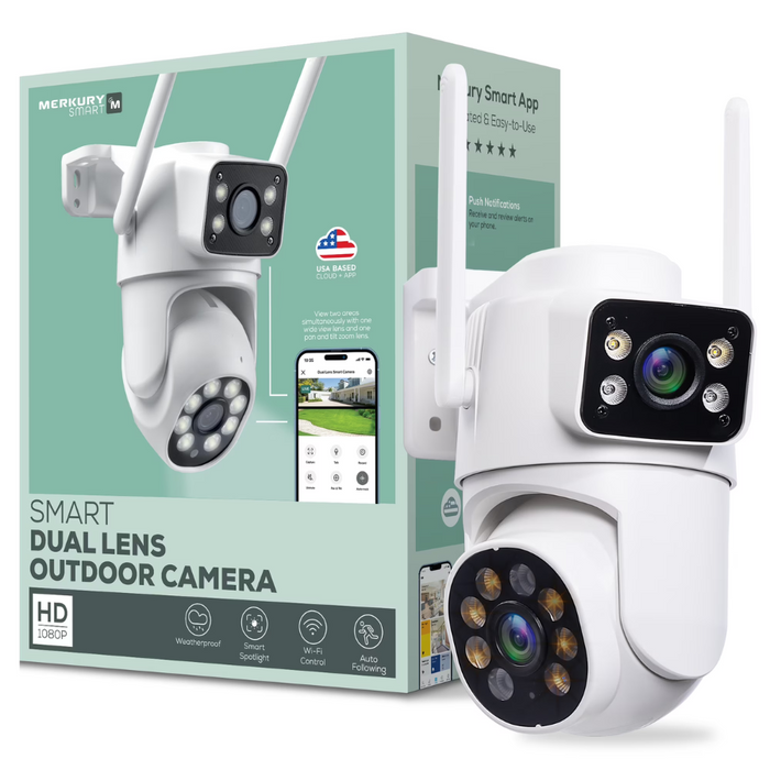 Merkury Smart Outdoor Camera (MI-CW084-199W) White (NEW)