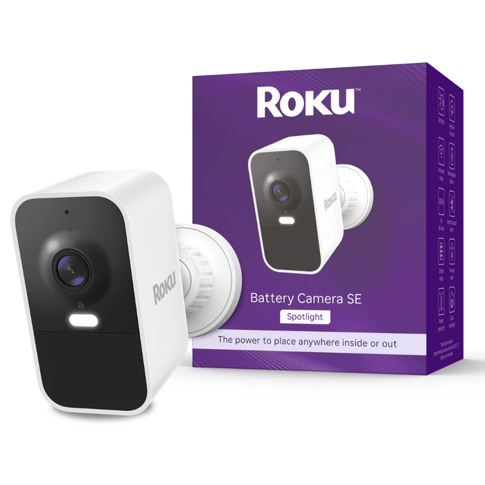 Roku Battery Camera SE (SCB11RW) Indoor & Outdoor Wireless Camera White (NEW)
