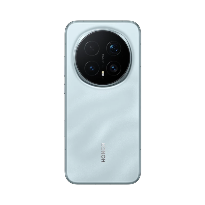 Honor Magic 8 Pro phone, Sky Cyan back view with circular triple camera array