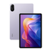 Redmi Pad 2 tablet with light purple back and front display showing colorful wallpaper