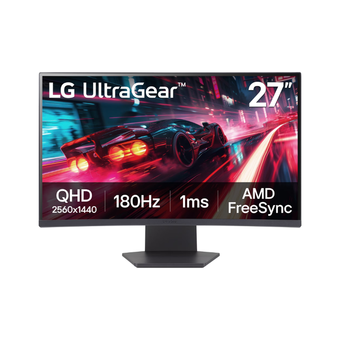 LG UltraGear 27" (27GS60QN-B) Curved QHD 180Hz VA Gaming Monitor Black (New)