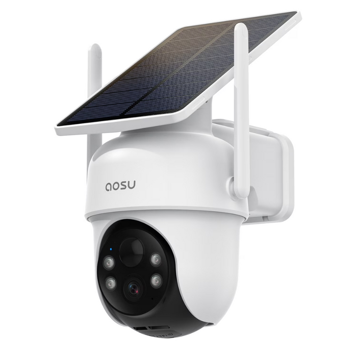 Aosu (C9C2CA11) 2K Wi-Fi Outdoor AI-Smart Solar Security Camera White (NEW)