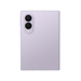 Lavender foldable smartphone back view with dual camera module