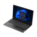 Black laptop with 15.6-inch display and full-size keyboard, Windows 11 home screen