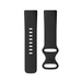 Black silicone fitness tracker band, with clasp and sensor cutout