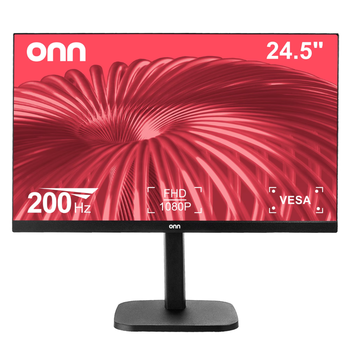 Onn 25" Gaming Monitor FHD (1920 x 1080p) 200Hz 1ms AMD FreeSync with Cables Black (New)
