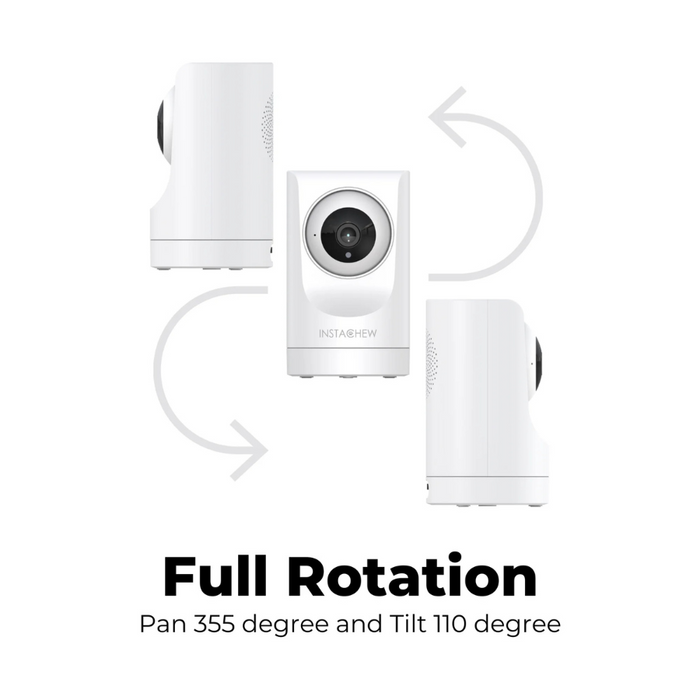 Instachew (IC136W) Purrsight 360° Smart Wireless Camera White (NEW)