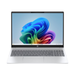 Omnibook 5 Glacier Silver Laptop, geöffnete Ansicht mit Tastatur und 16"-Display