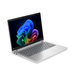 HP ProBook 14-inch laptop, silver, angled view with colorful screen and trackpad.