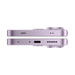 Purple smartphone side view showing power button and speaker grille along the edge