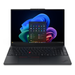 Lenovo ThinkPad E16 laptop in black, open view with keyboard and Windows desktop
