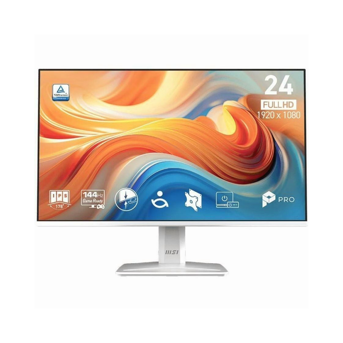 MSI PRO MP243W E14 23.8" Class Full HD LED Monitor 144Hz 1ms Matte White (New)