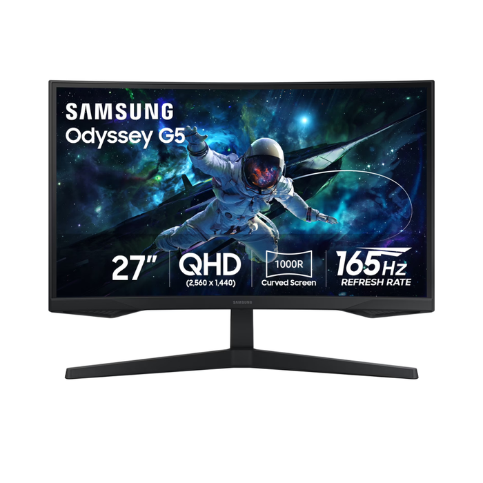 Samsung Odyssey G55C 27" (LS27CG556ENXZA) Curved QHD 165Hz 1ms Gaming Monitor with AMD FreeSync™ Black (New)