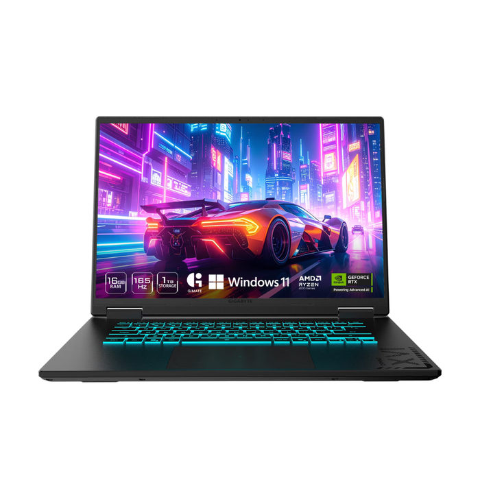 GIGABYTE Gaming A16 16" AMD Ryzen 7 260 Processor 1TB/16GB RAM Windows 11 Home Black Steel (New)