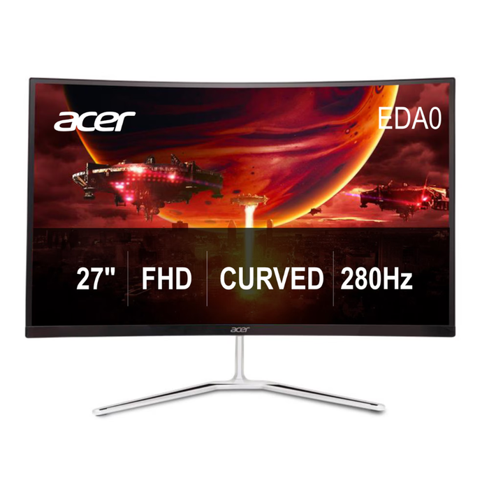 Acer Nitro 27" (EDA270 Zbmiipx) Full HD 280Hz 1ms Curved Gaming Monitor Black (New)