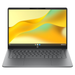 HP Chromebook 14 laptop in Meteor Silver, black keyboard, colorful screen