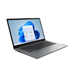 Cosmic blue 14-inch Lenovo laptop angled view with keyboard and trackpad visible