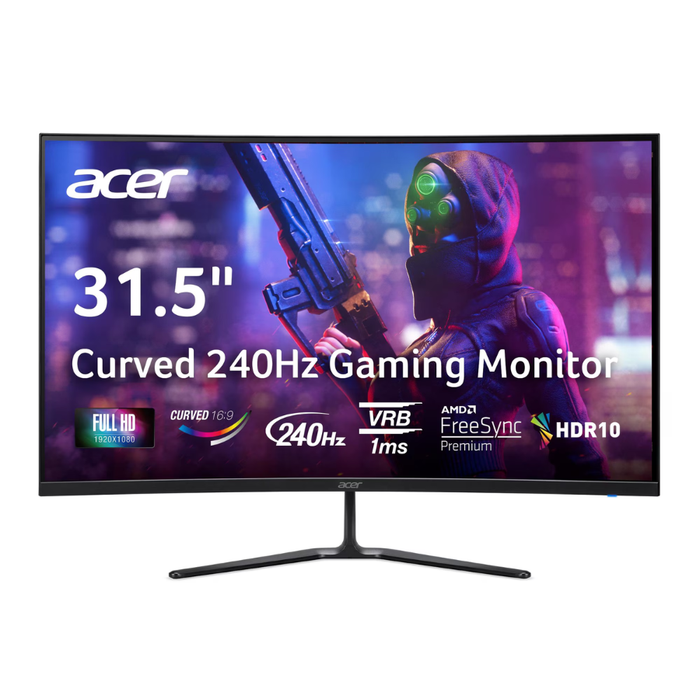 Acer Nitro 31.5" (ED320Q W0biip) Curved Full HD Gaming Monitor 240Hz Black (New)