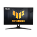 Black gaming monitor with TUF Gaming logo on screen and V-shaped stand