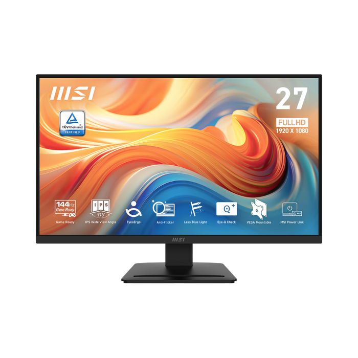 MSI PRO 27" (MP273L E14) FHD IPS Professional Monitor 144Hz 1ms AMD FreeSync Black (New)