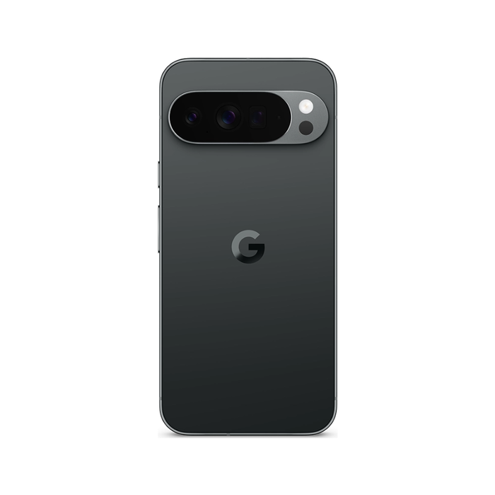 Google Pixel 10 Pro XL smartphone in Obsidian, back view with triple camera
