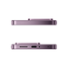 Violet smartphone top and bottom views with camera bump, speaker, and port.