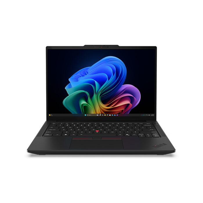 Lenovo ThinkPad T14 Gen 7 black laptop with open display and keyboard