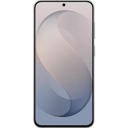 Samsung 5G smartphone in graphite, front view with centered hole-punch display