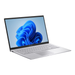 ASUS Vivobook 15 laptop in Cool Silver with blue screen and open keyboard.