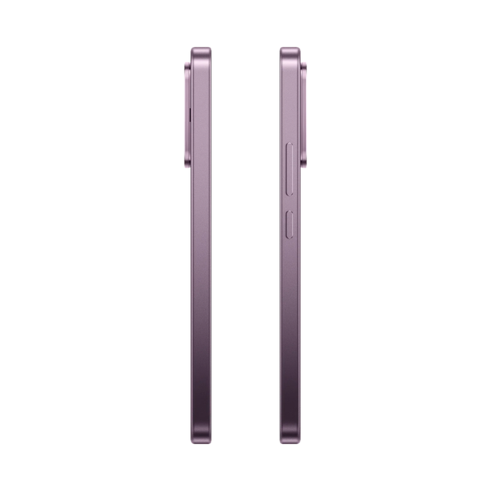 Violet smartphone side view showing button cutouts along the frame.