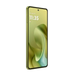 Moto G86 Power 5G smartphone, green side view with display on