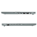 ASUS Vivobook Go 15 laptop, light gray side view showing ports and vents
