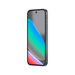 Smartphone with gray front and multicolor display, side buttons visible