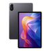 Graphite gray tablet with front display and rear camera module visible