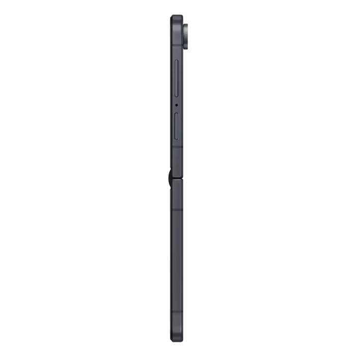 Graphite foldable 5G smartphone, side profile with buttons