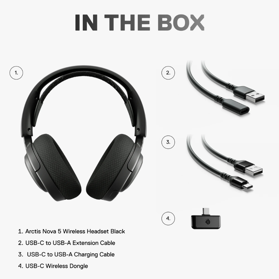 SteelSeries Arctis Nova 5 Wireless Gaming Headset Black (NEW) SteelSeries Arctis Nova 5 Wireless Gaming Headset Black (NEW)