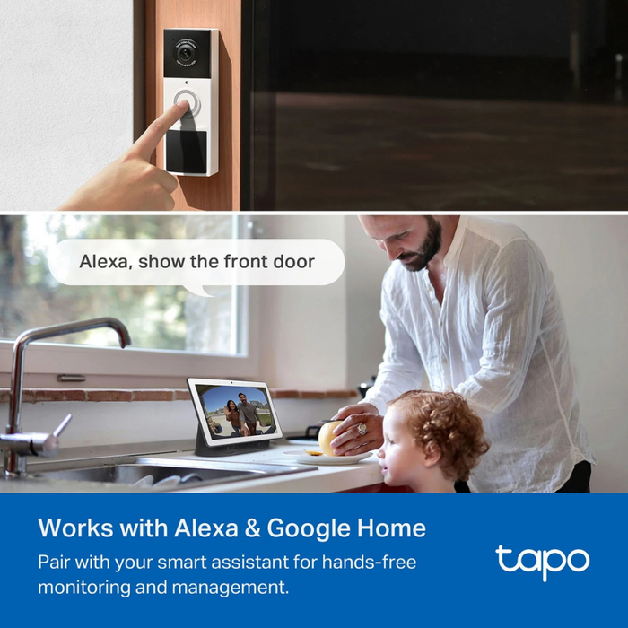 TP-Link Tapo (TD21) Wireless Smart Video Doorbell White (NEW)