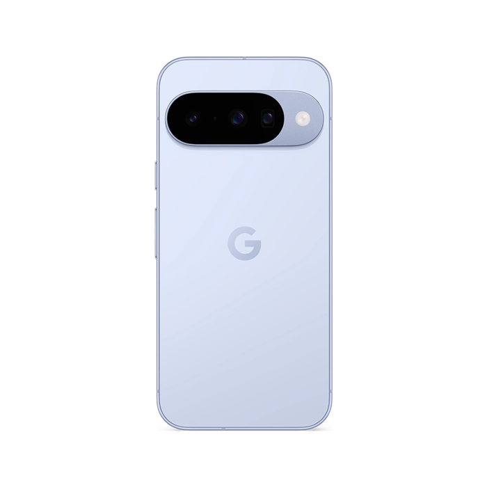 Smartphone with Frost back featuring dual-camera bar and Google logo.